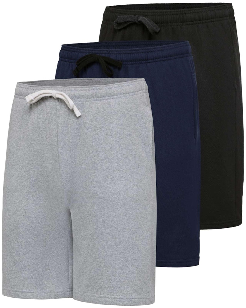 Real Essentials Men's 9" Fleece Lounge Shorts 3-Pack: $30 Real Essentials Men's 9" Fleece Lounge Shorts 3-Pack: $30