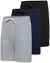 Real Essentials Men's 9" Fleece Lounge Shorts 3-Pack for $30 + free shipping w/ Prime