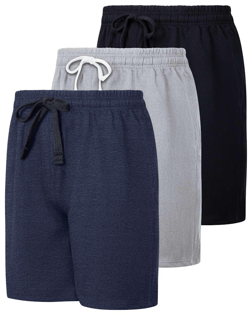 Real Essentials Men's Cotton French Terry Sweat Shorts w/ Pockets 3-Pack: $27 Real Essentials Men's Cotton French Terry Sweat Shorts w/ Pockets 3-Pack: $27