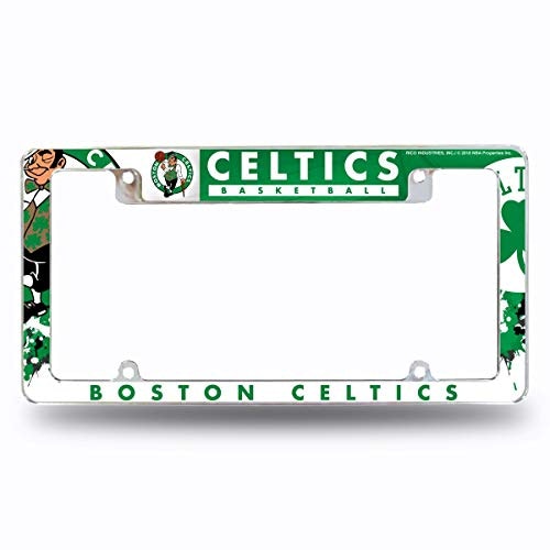 Rico Industries Boston Celtics 12" x 6" Chrome License Plate Frame: $14.79
