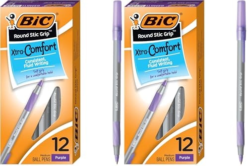 Bic Round Stic Grip Xtra Comfort Fashion Ballpoint Pens 24-Count: $7.71 Bic Round Stic Grip Xtra Comfort Fashion Ballpoint Pens 24-Count: $7.71