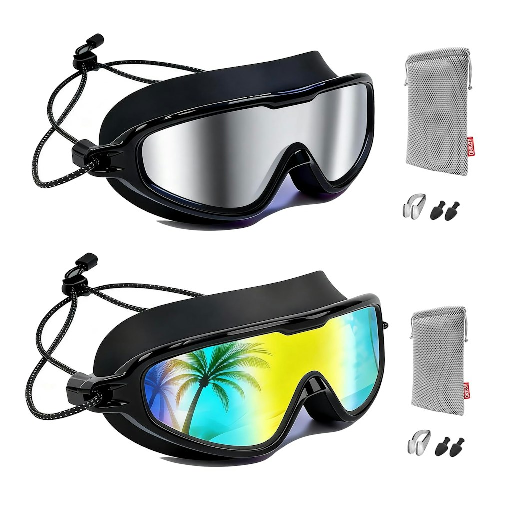 Aegend Kids Swim Goggles w/ Bungee Strap 2-Pack: $7.99
