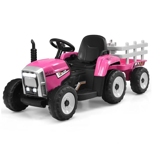 Honey Joy 12V Electric Ride-On Tractor with Trailer: $143.89 Honey Joy 12V Electric Ride-On Tractor with Trailer: $143.89