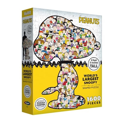 RoseArt Peanuts 1,600-Piece Snoopy Shaped Puzzle: $17.42 RoseArt Peanuts 1,600-Piece Snoopy Shaped Puzzle: $17.42