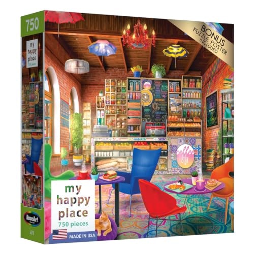 RoseArt My Happy Place Boho Coffeeshop 750-Piece Jigsaw Puzzle: $7.66 RoseArt My Happy Place Boho Coffeeshop 750-Piece Jigsaw Puzzle: $7.66
