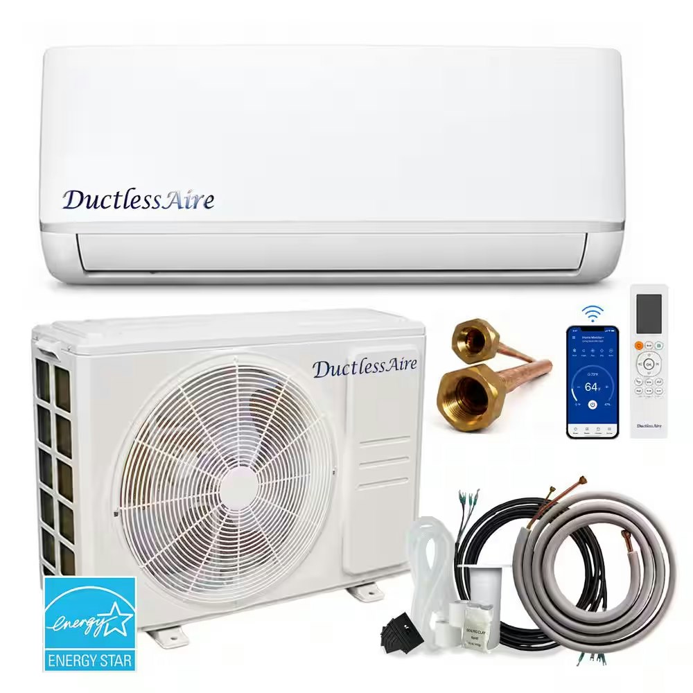 DuctlessAire 12000 BTU 1-Ton Mini Split Heat Pump System: $856