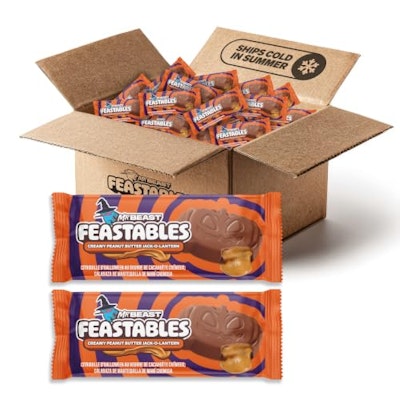 Feastables Peanut Butter Halloween Pumpkin Cups 2lb Box for $34 + free shipping w/ Prime