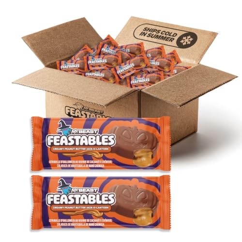 Feastables Peanut Butter Halloween Pumpkin Cups 2lb Box: $33.78 Feastables Peanut Butter Halloween Pumpkin Cups 2lb Box: $33.78