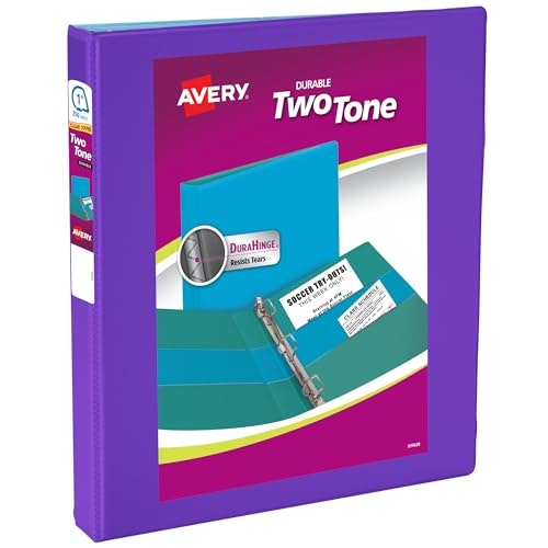Avery 1-Inch 3-Ring Two-Tone Binder: $7.48 Avery 1-Inch 3-Ring Two-Tone Binder: $7.48