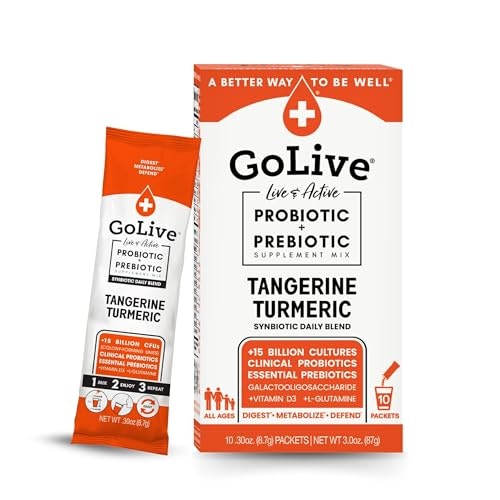 GoLive Tangerine Turmeric Prebiotic and Probiotic Powder 15-50B CFUs: $6.47 GoLive Tangerine Turmeric Prebiotic and Probiotic Powder 15-50B CFUs: $6.47