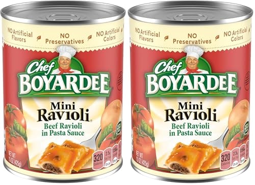 Chef Boyardee Mini Beef Ravioli in Tomato & Meat Sauce 2-Pack: $1.90 Chef Boyardee Mini Beef Ravioli in Tomato & Meat Sauce 2-Pack: $1.90