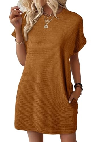 Evaless Women's Short Sleeve Casual Mini Dress: $19.98