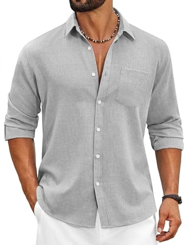 Coofandy Men's Textured Linen Shirt: $24.99 Coofandy Men's Textured Linen Shirt: $24.99