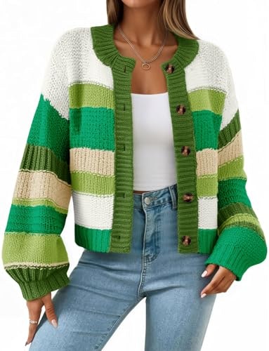 Saodimallsu Women's Striped Chunky Cardigan Sweater: $31.98 Saodimallsu Women's Striped Chunky Cardigan Sweater: $31.98
