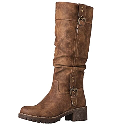 Globalwin Women's Camel Knee-High Riding Boots: $35.99 Globalwin Women's Camel Knee-High Riding Boots: $35.99