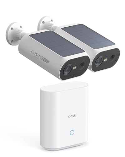 Aosu 2K QHD Wireless Solar Security Camera 2-Cam-Kit: $129.98