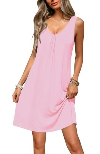 Ekouaer Bamboo Viscose Sleeveless Nightgown: $12.98 Ekouaer Bamboo Viscose Sleeveless Nightgown: $12.98