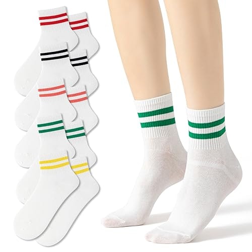 Fszsaa Women's Striped Cotton Crew Socks: $7.09 Fszsaa Women's Striped Cotton Crew Socks: $7.09