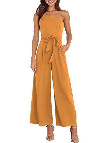 Anrabess Women's One-Shoulder Wide-Leg Jumpsuit: $47.59 Anrabess Women's One-Shoulder Wide-Leg Jumpsuit: $47.59