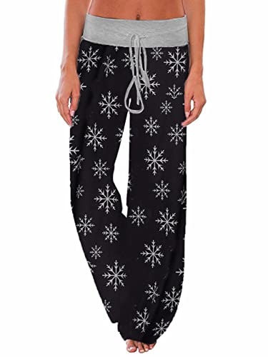 Women's Snowflake Print Wide Leg Lounge Pants: $12.67 Women's Snowflake Print Wide Leg Lounge Pants: $12.67