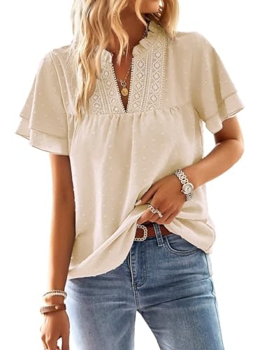 Falechay Women's V-Neck Summer Boho Top: $23.97 Falechay Women's V-Neck Summer Boho Top: $23.97