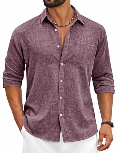 Coofandy Men's Cotton Linen Long Sleeve Button-Down Shirt: $24.99 Coofandy Men's Cotton Linen Long Sleeve Button-Down Shirt: $24.99