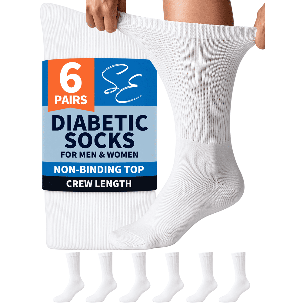 Special Essentials Diabetic Crew Socks 6-Pack: $18.95 Special Essentials Diabetic Crew Socks 6-Pack: $18.95