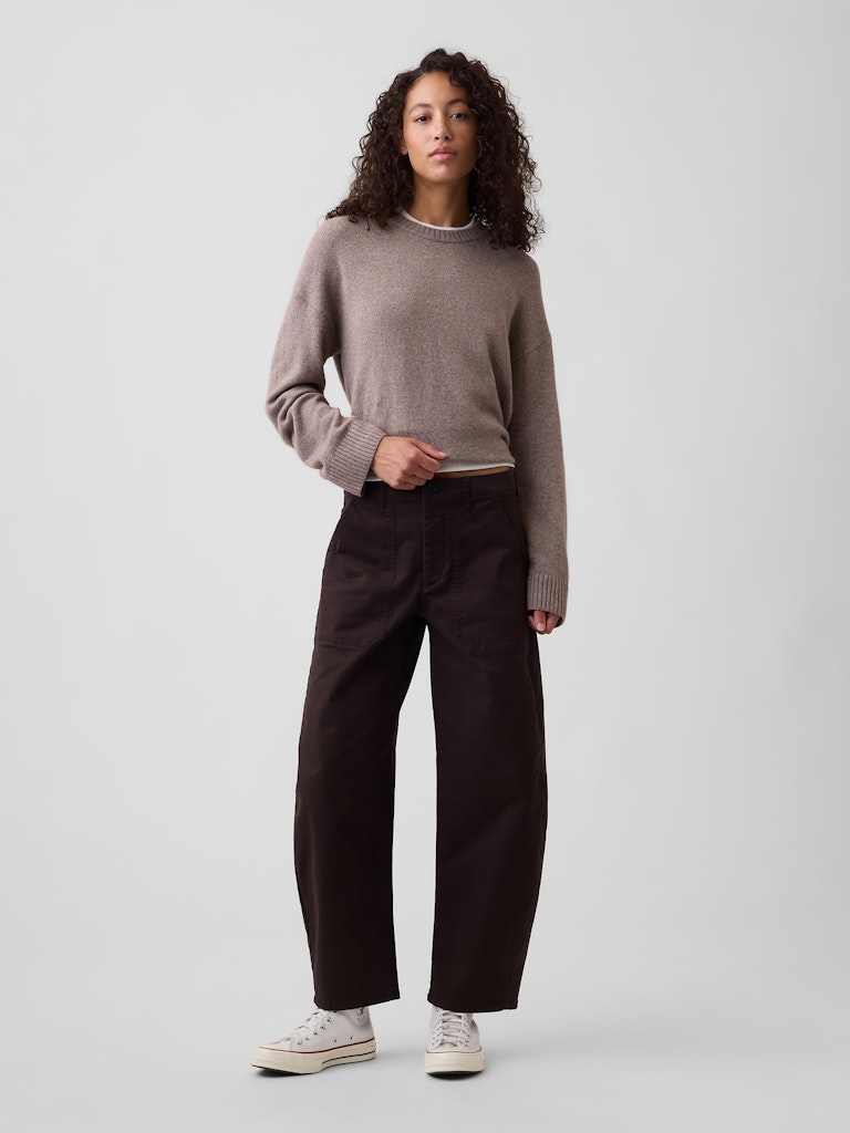 Mid Rise Barrel Khakis: $48.99 Mid Rise Barrel Khakis: $48.99