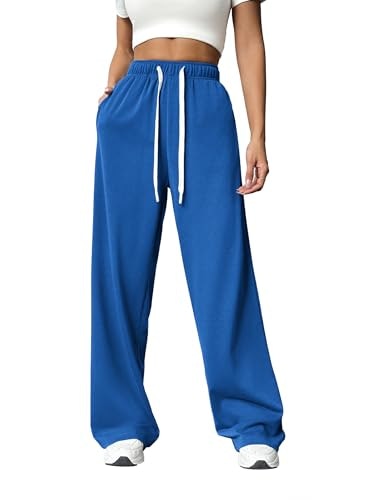 Pinspark Women's High-Waist Wide-Leg Sweatpants: $19.98 Pinspark Women's High-Waist Wide-Leg Sweatpants: $19.98