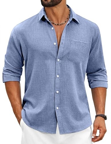 Coofandy Men's Long Sleeve Linen Button-Down Shirt: $24.99 Coofandy Men's Long Sleeve Linen Button-Down Shirt: $24.99