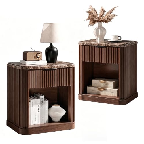 Fluted Nightstand with Charging Station 2-Pack: $142.11 Fluted Nightstand with Charging Station 2-Pack: $142.11