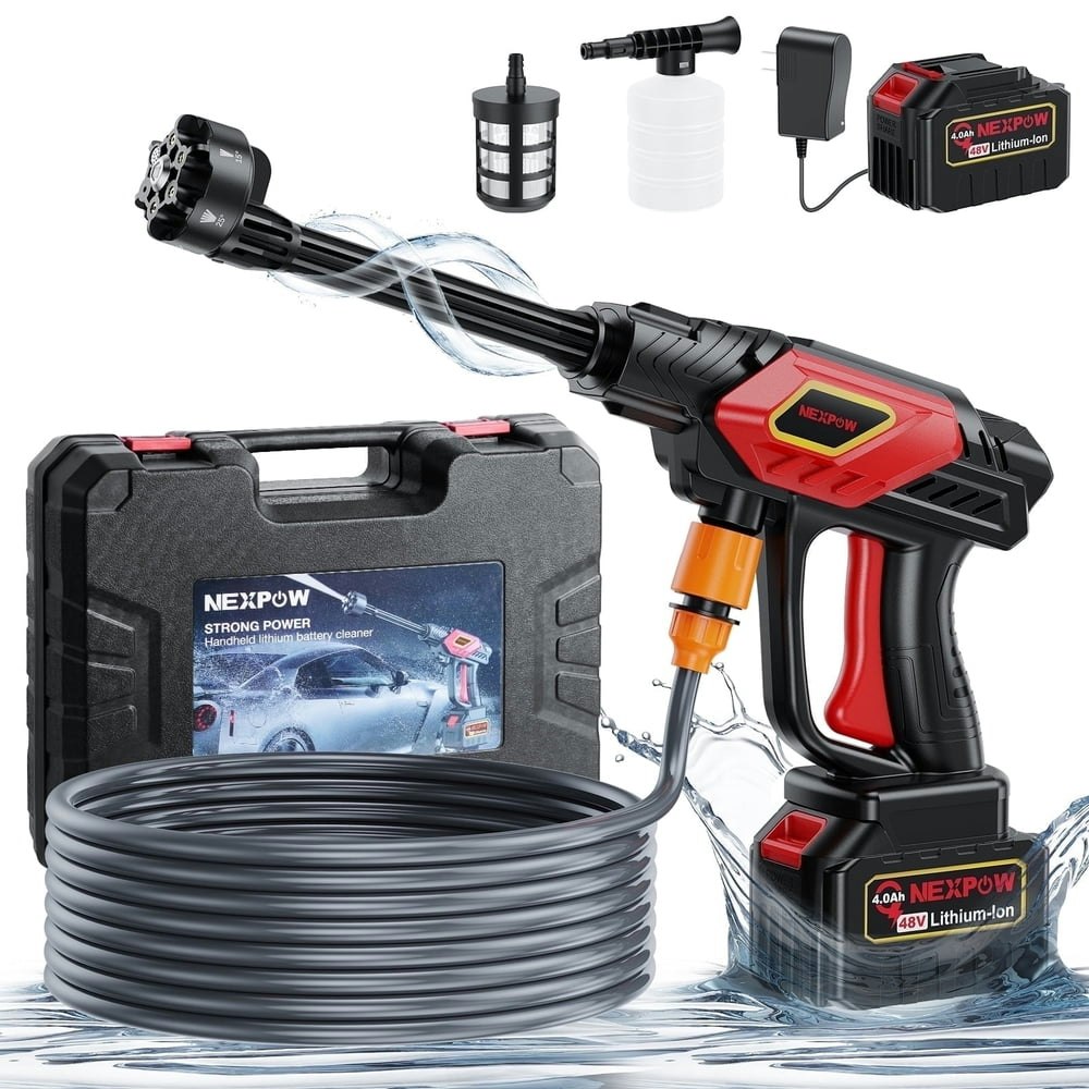 Nexpow 1,000-PSI 2.4-GPM Cordless Pressure Washer: $62.09 Nexpow 1,000-PSI 2.4-GPM Cordless Pressure Washer: $62.09