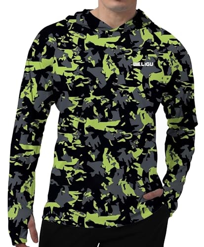 Weligu Men's UPF 50+ Sun Protection Hoodie: $16.18 Weligu Men's UPF 50+ Sun Protection Hoodie: $16.18