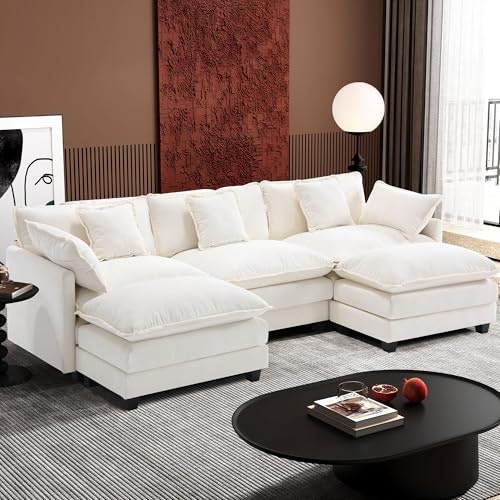 Ihanherry 111.4-Inch U-Shaped Modular Sectional Sofa with 2 Ottomans: $679.96 Ihanherry 111.4-Inch U-Shaped Modular Sectional Sofa with 2 Ottomans: $679.96
