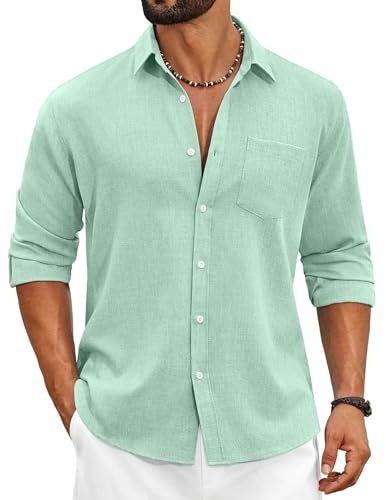 Coofandy Men's Chambray Long Sleeve Button-Down Shirt: $24.98 Coofandy Men's Chambray Long Sleeve Button-Down Shirt: $24.98