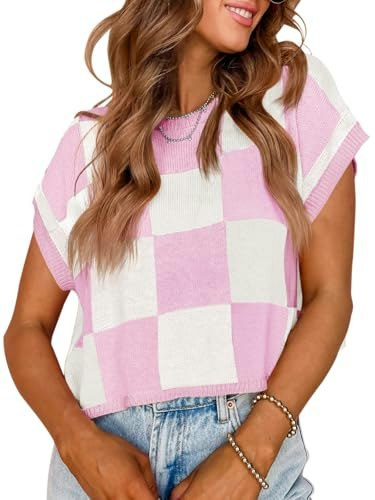 Saodimallsu Women's Cap Sleeve Color Block Knit Crop Top: $18.99 Saodimallsu Women's Cap Sleeve Color Block Knit Crop Top: $18.99