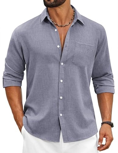 Coofandy Men's Slim Fit Chambray Oxford Shirt: $24.99 Coofandy Men's Slim Fit Chambray Oxford Shirt: $24.99