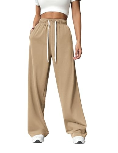 Pinspark Women's High-Waisted Wide Leg Sweatpants: $19.97