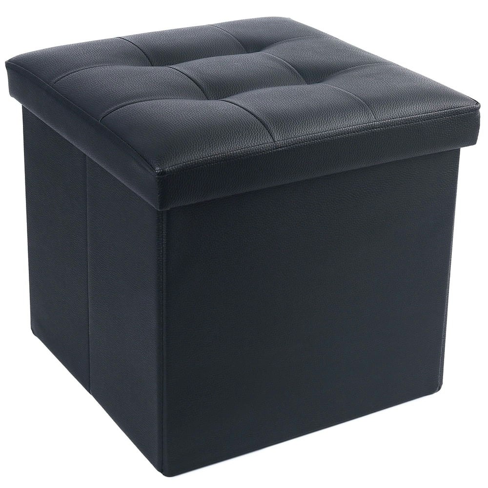 LotFancy 13-Inch Faux Leather Storage Ottoman Cube: $17.99 LotFancy 13-Inch Faux Leather Storage Ottoman Cube: $17.99