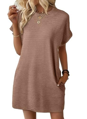Evaless Women's Short Sleeve Casual Mini Dress: $19.98 Evaless Women's Short Sleeve Casual Mini Dress: $19.98