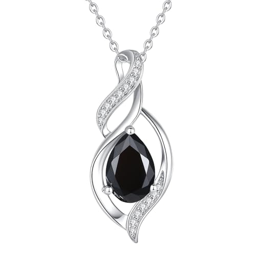 Fancime October Birthstone Black Tourmaline Teardrop Necklace: $75.97 Fancime October Birthstone Black Tourmaline Teardrop Necklace: $75.97