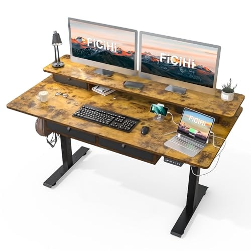 FiCiHi 63x30-Inch Electric Standing Desk with Drawers: $263.49 FiCiHi 63x30-Inch Electric Standing Desk with Drawers: $263.49