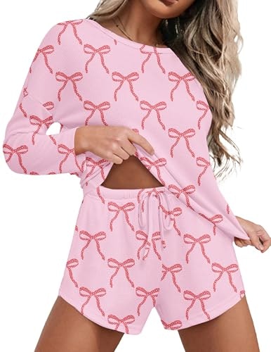 Ekouaer Women's Waffle Knit Pajama Set: $22.99 Ekouaer Women's Waffle Knit Pajama Set: $22.99