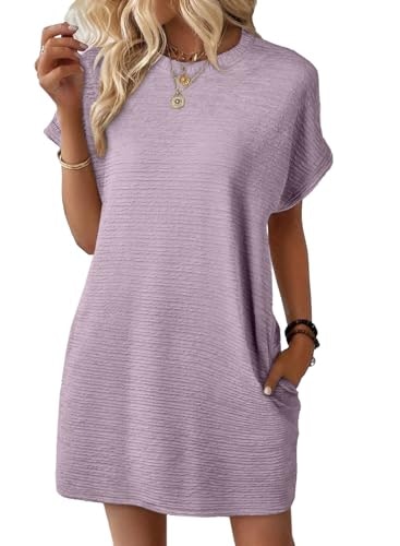 Evaless Women's Short Sleeve Casual Mini Dress: $19.98 Evaless Women's Short Sleeve Casual Mini Dress: $19.98