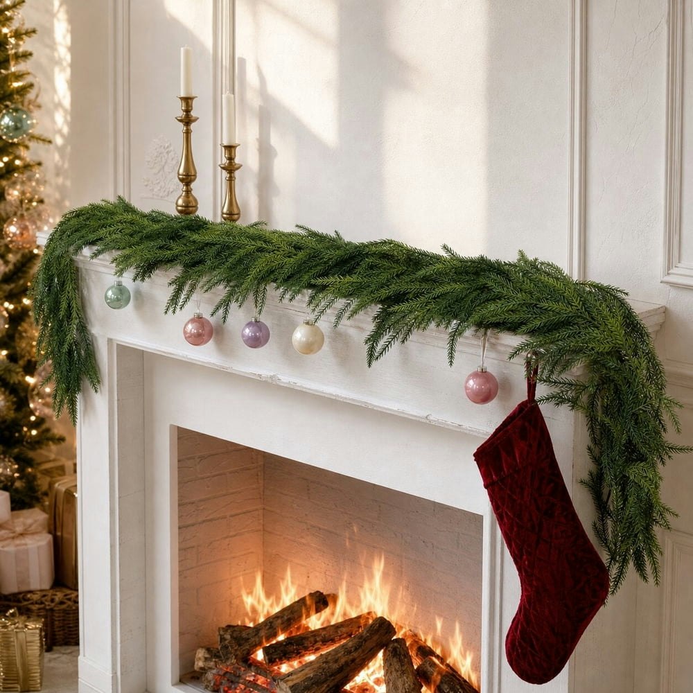 Tetou 6-Foot Norfolk Pine Christmas Garland: $17.93 Tetou 6-Foot Norfolk Pine Christmas Garland: $17.93