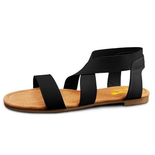Daydaygo Women's Elastic Flat Sandals: $17.09