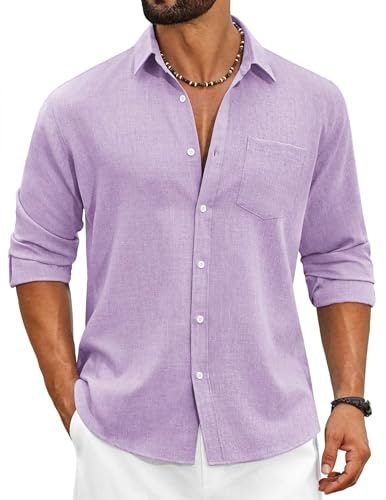 Coofandy Men's Linen Button Down Shirt: $24.99 Coofandy Men's Linen Button Down Shirt: $24.99