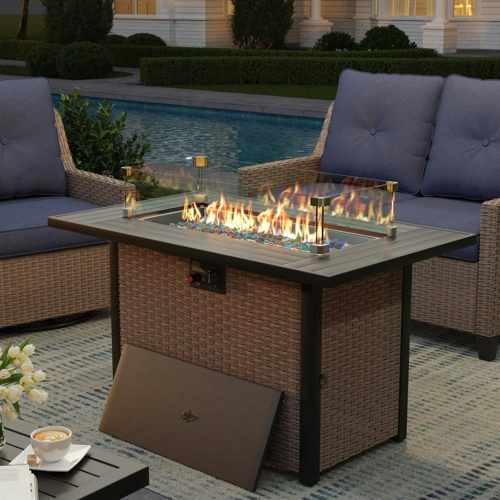 NestNook 50,000 BTU Wicker Outdoor Propane Fire Pit Table: $229.21 NestNook 50,000 BTU Wicker Outdoor Propane Fire Pit Table: $229.21