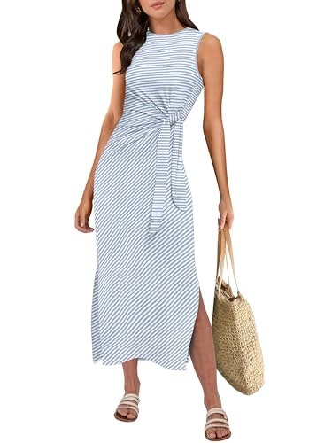 Anrabess Women's Sleeveless Split Midi Tank Dress: $34.99
