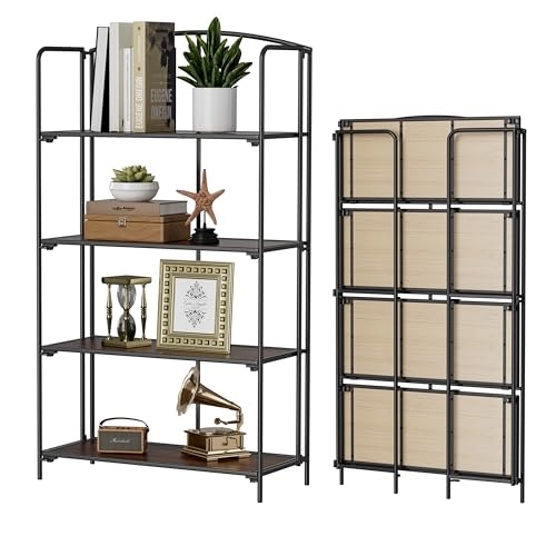 Crofy 4-Tier Foldable Bookshelf: $118.99